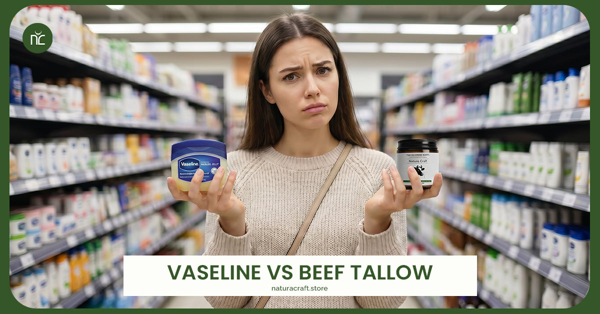Beef Tallow vs Vaseline for Skin