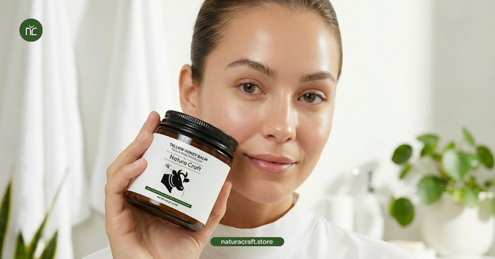 Tallow and Honey Balm for Face Improves Skin Over Time